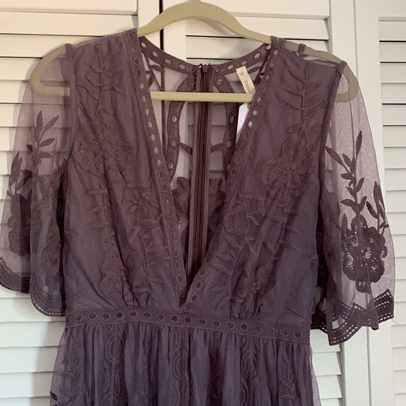 Purple Lace Maxi Romper - Picture 3 of 5